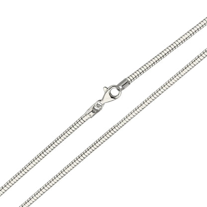 925 Sterling Silver Round Omega Chain