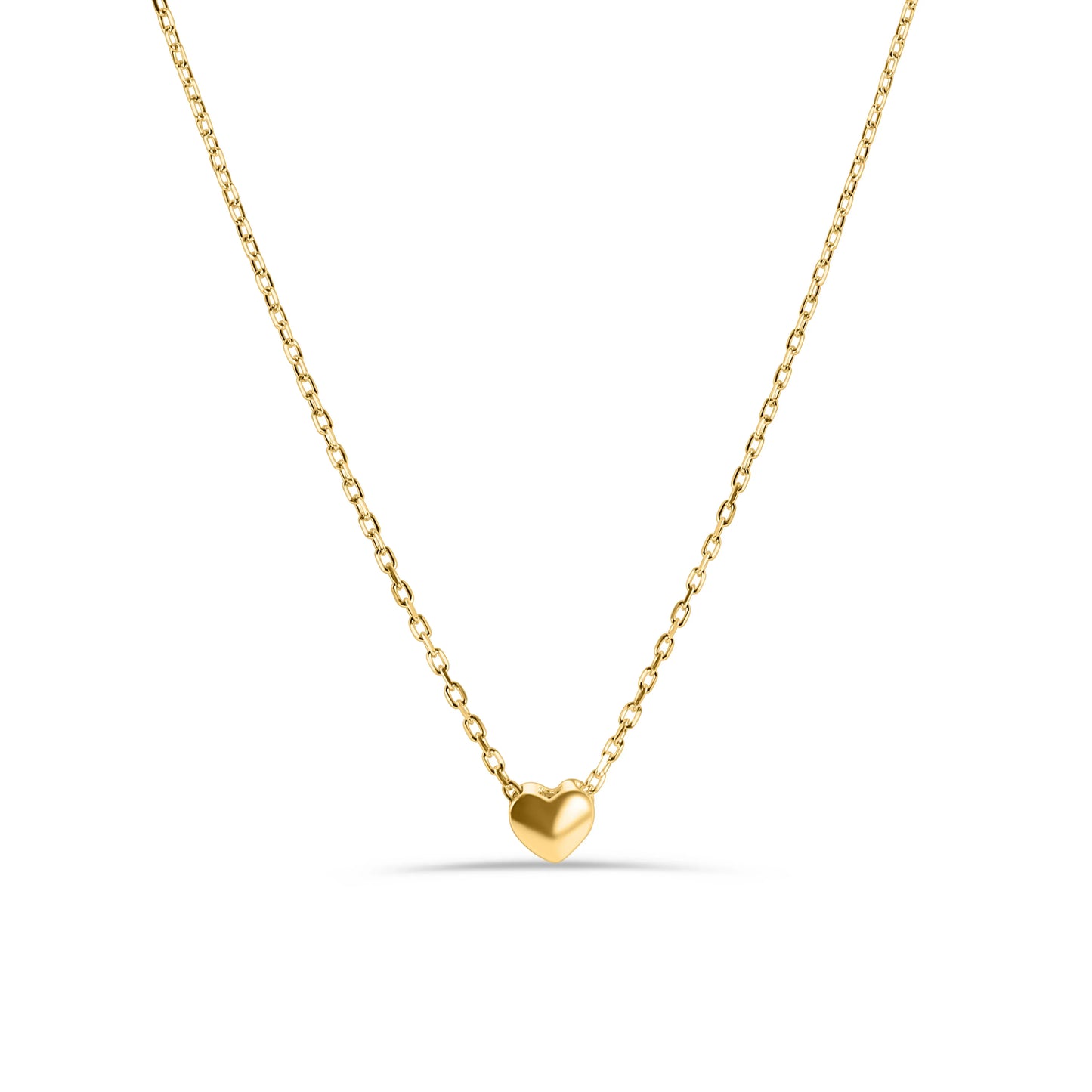 925 Sterling Silver Gold Plated Small Heart Necklace