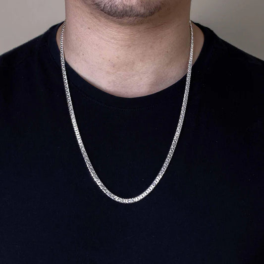 925 Sterling Silver Dollar Cuban Chain 4.3mm