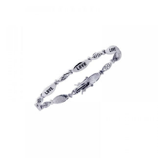 925 Silver Clearance-Rhodium Plated Love Infinity Tennis Bracelet