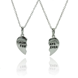 925 Silver Rhodium Plated Always Forever Necklace