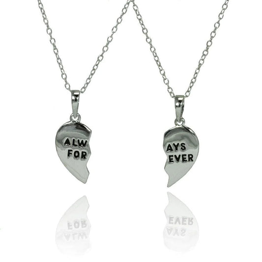 925 Silver Rhodium Plated Always Forever Necklace