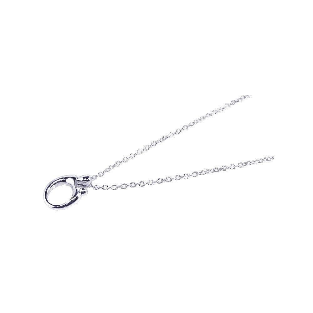 925 Silver Clear CZ Rhodium Plated Family Pendant Necklace
