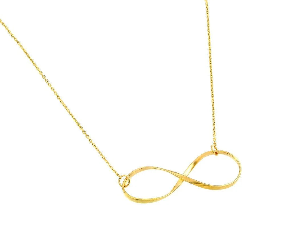925 Silver Rhodium Plated Clear CZ Infinity Pendant Necklace